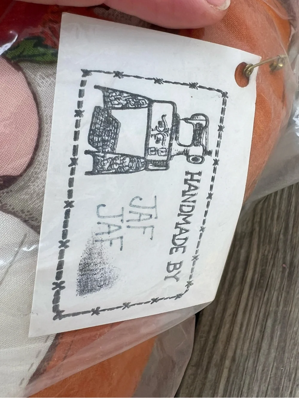 Vintage Thanksgiving Handmade Pilgrim Pumpkin door decor NWT Autumn Halloween